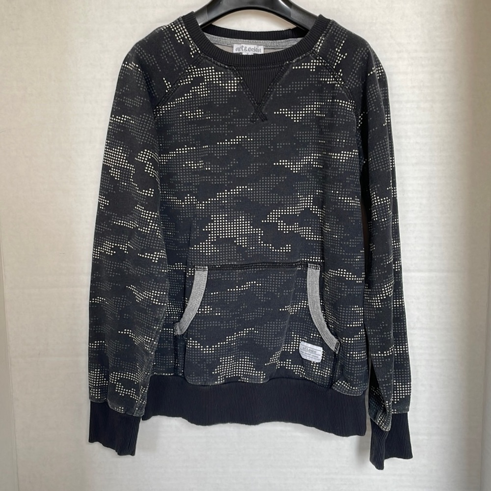 Art & Eden Boys Black and Gray Organic Cotton Sweatshirt Size 8